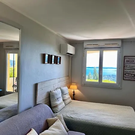 Apartment Studio Climatise - Vue Mer Panoramique - Piscine Chauffee